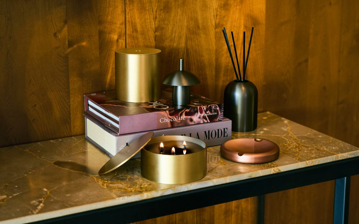 Modern brass scent objects for contemporary living spaces