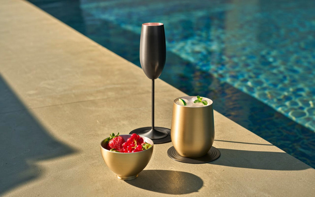 Sculptural brass barware designed to elevate the art of hosting