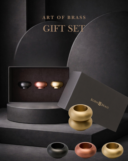 Art of Brass Gift Set in Born Brass presentation packaging