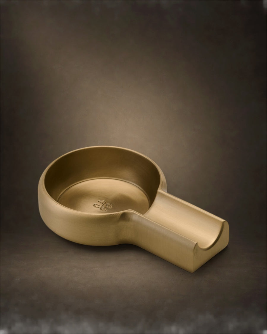 Born Brass Havana Cigar Ashtray in satin gold finish