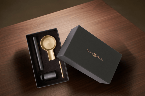 premium brass cigar gift set designed for elegant entertaining